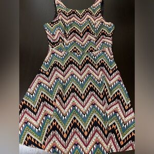 Vintage Lush Multicolor Sleeveless Mini Dress